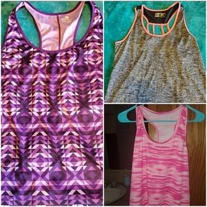Three workout tank tops